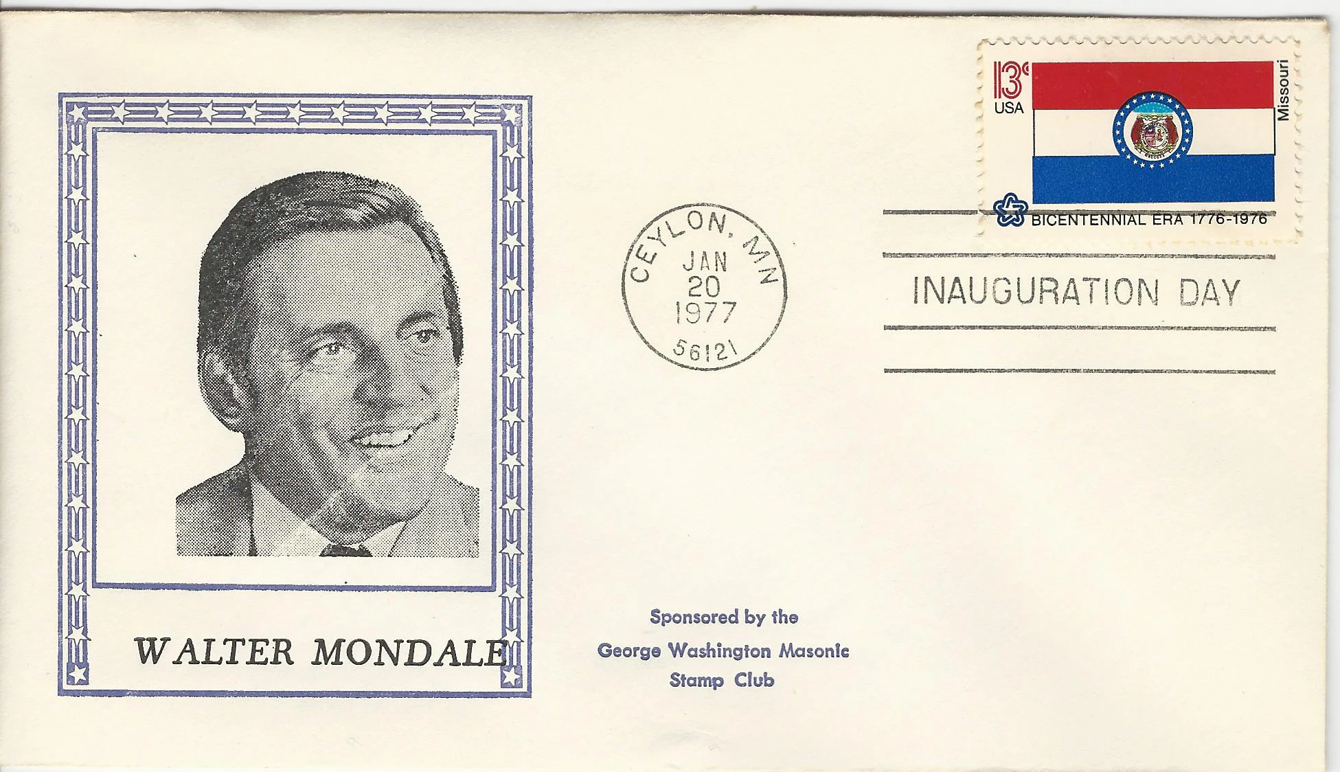 Inauguration VP Walter Mondale Postmark #1: Washington, DC&hellip;